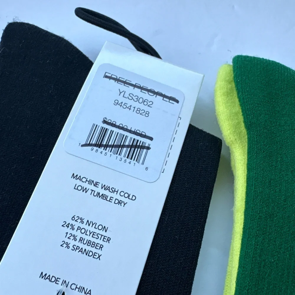 Set of 2 NWT Free People FP Movement Colorblock Buti Compression Tall Socks